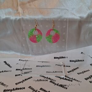 (WATERMELON MOONSHINE LOOPIES) Resin Earrings!!